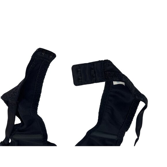 Whisper Soft Black Lace Nylon & Lycra Wireless Bra Size 36 Adjustable Straps 17b - Picture 6 of 6